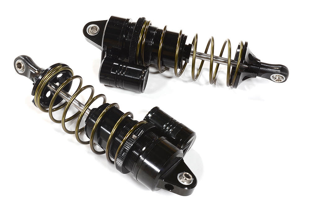 C31329BLACK Black Billet Machined Piggyback Rear Shocks for Losi 1/5 DBXL-E & 2.0 - Image 1