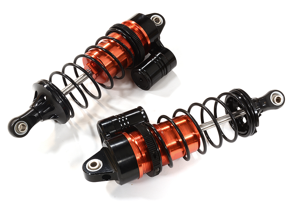 C31329RED Red Billet Machined Piggyback Rear Shocks for Losi 1/5 DBXL-E & 2.0 - Image 1