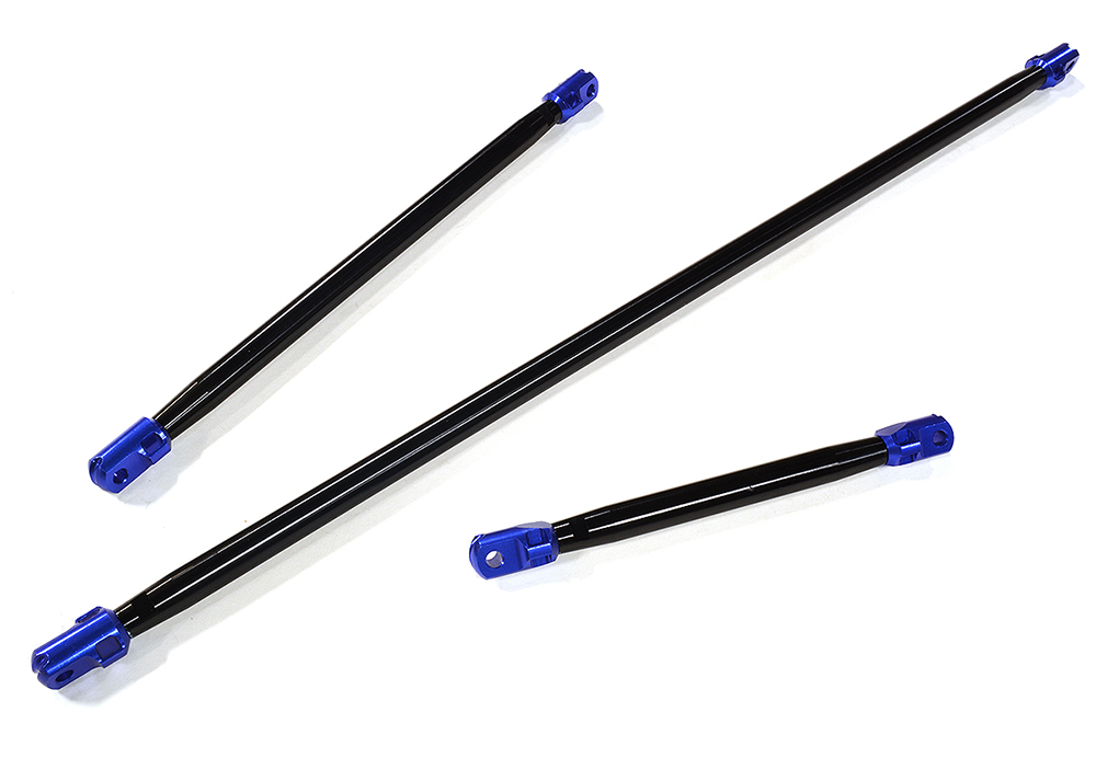 C31331BLUE Machined Chassis Brace Set for 1/5 Kraton 4X4 8S BLX ARA320550-52 req. ARA320481 - Image 1