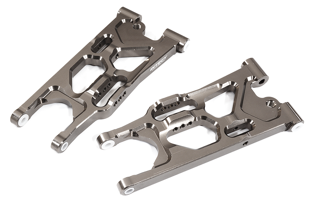 C31333GREY Billet Machined Rear Lower Arms for Losi 1/10 Lasernut U4 4WD Brushless RTR - Image 1