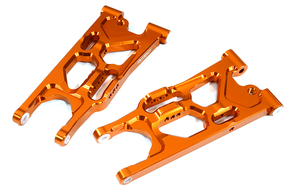 C31333ORANGE Billet Machined Rear Lower Arms for Losi 1/10 Lasernut U4 4WD Brushless RTR - Image 1