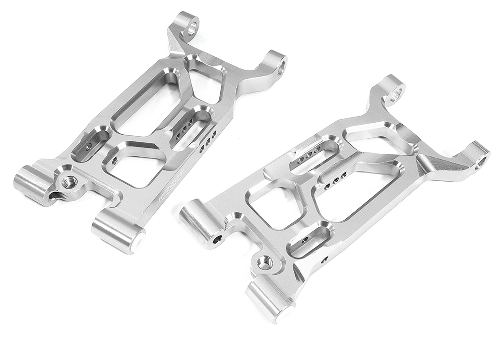 C31334SILVER Billet Machined Front Lower Arms for Losi 1/10 Lasernut U4 4WD Brushless RTR - Image 1
