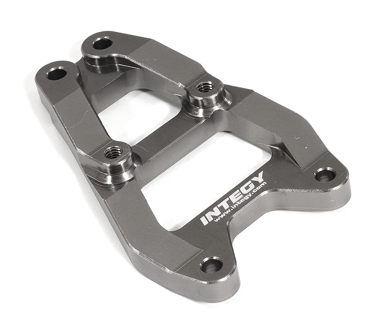 C31335GREY Billet Machined Front Bumper Upper Support Brace for Losi 1/10 Lasernut U4 4WD - Image 1
