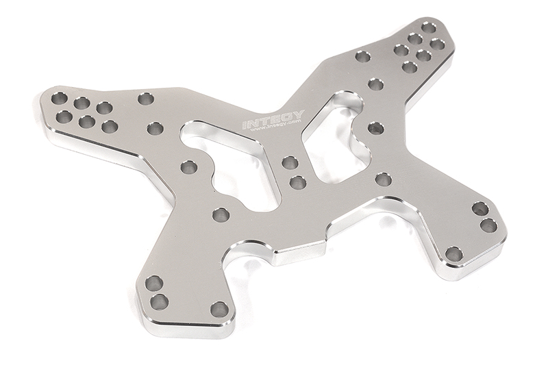 C31337SILVER Billet Machined Rear Shock Tower for Losi 1/10 Lasernut U4 4WD Brushless RTR - Image 1