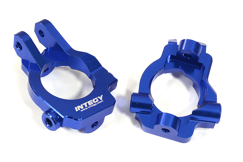 C31338BLUE Billet Machined Caster Blocks for Losi 1/10 Lasernut U4 4WD Brushless RTR - Image 1