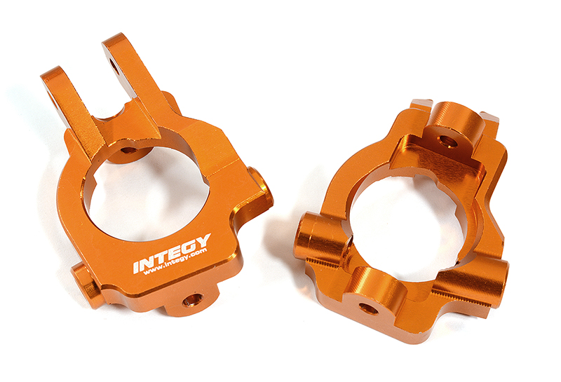 C31338ORANGE Billet Machined Caster Blocks for Losi 1/10 Lasernut U4 4WD Brushless RTR - Image 1