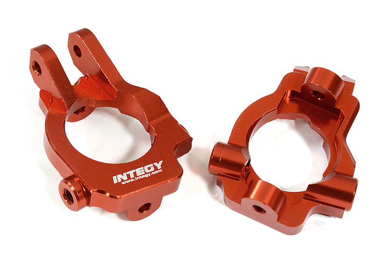 C31338RED Billet Machined Caster Blocks for Losi 1/10 Lasernut U4 4WD Brushless RTR - Image 1