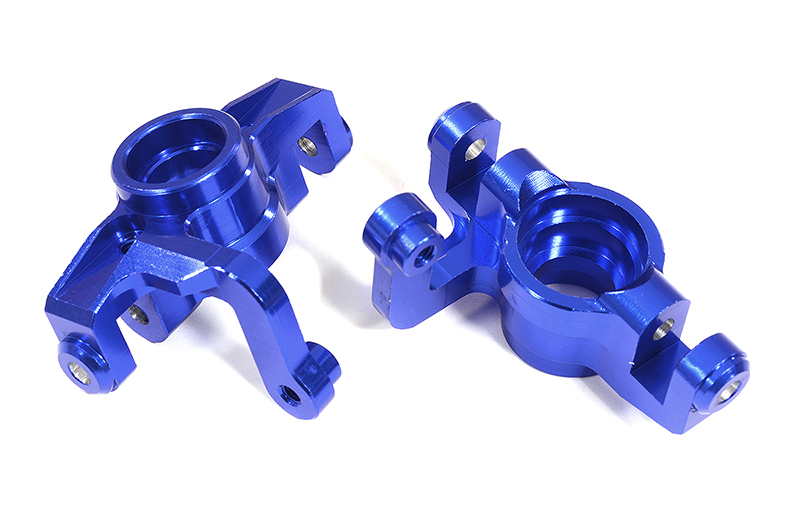 C31339BLUE Billet Machined Steering Knuckles for Losi 1/10 Lasernut U4 4WD Brushless RTR - Image 1