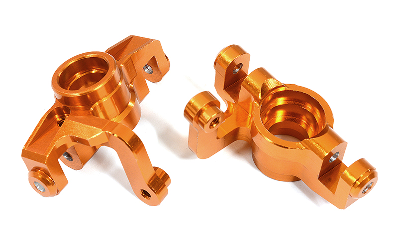 C31339ORANGE Billet Machined Steering Knuckles for Losi 1/10 Lasernut U4 4WD Brushless RTR - Image 1