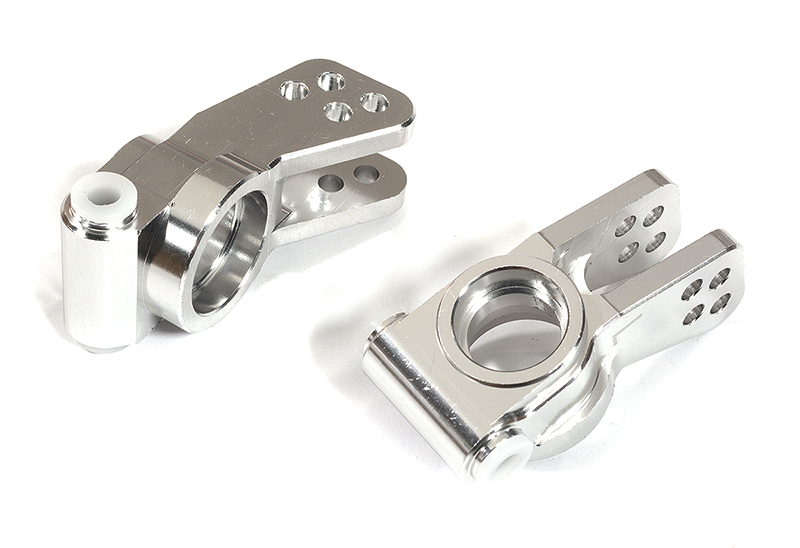 C31340SILVER Billet Machined Rear Hub Carriers for Losi 1/10 Lasernut U4 4WD Brushless RTR - Image 1