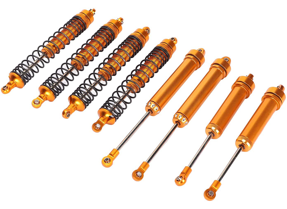 C31352GOLD Alloy Machined Shock Set (8) for Traxxas 1/7 Unlimited Desert Racer - Image 1