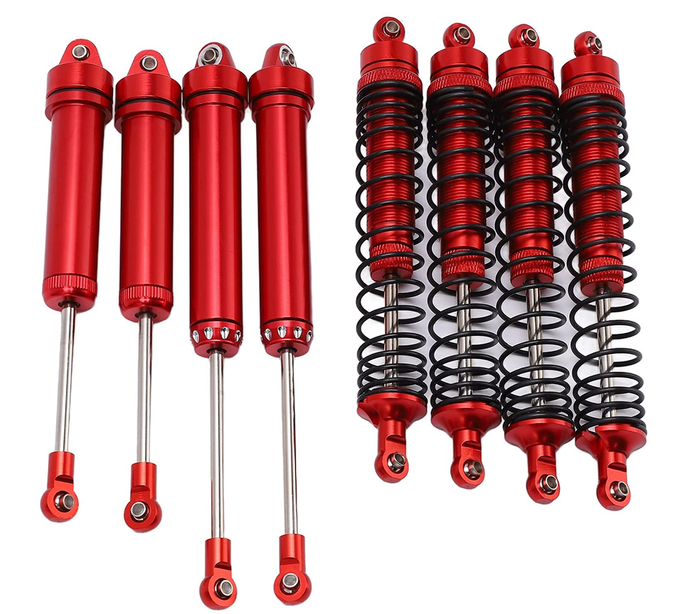 C31352RED Alloy Machined Shock Set (8) for Traxxas 1/7 Unlimited Desert Racer - Image 1
