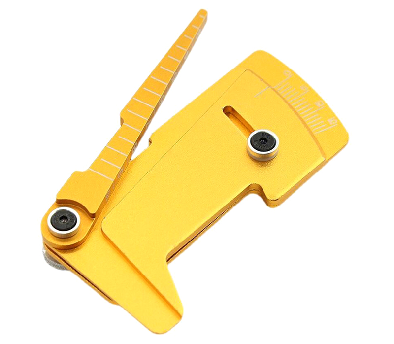 C31353GOLD Aluminum Alloy Ride Height 3-to-10mm & Camber Gauge for 1/10 Drift & TC - Image 1