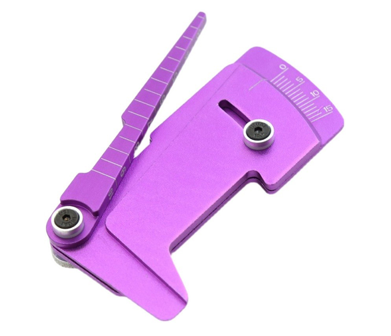 C31353PURPLE Aluminum Alloy Ride Height 3-to-10mm & Camber Gauge for 1/10 Drift & TC - Image 1
