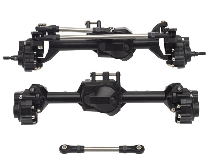 C31365BLACK Alloy Front & Rear Portal, Axle Housings & Uprights for Traxxas TRX-4 Crawler - Image 1
