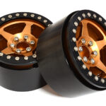 2.2 Size Billet Machined Alloy 5 Spoke Wheel(2) 115g Each for 1/10 Scale Crawler