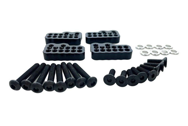 C31383BLACK Alloy Machined Shock Upper Add-On Mounts for Axial 1/10 Capra 1.9 Unlimited - Image 1