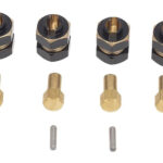 Alloy Machined Brass Wheel Adapters Hex 8mm Thick for Axial 1/24 SCX24 Crawler