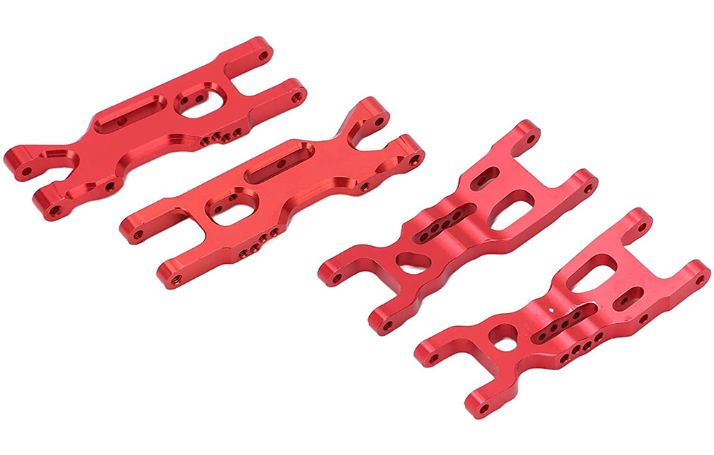 C31394RED Alloy Machined Front & Rear Suspension Arms for Losi 1/18 Mini-T 2.0 - Image 1