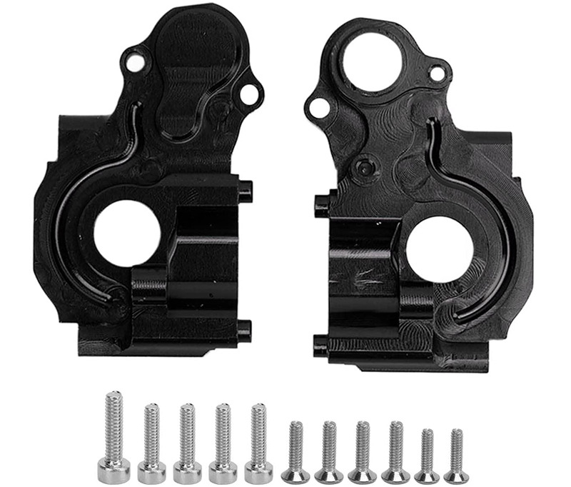 C31406BLACK Alloy Machined Main Gearbox Housings for Losi 1/18 Mini-T 2.0 - Image 1