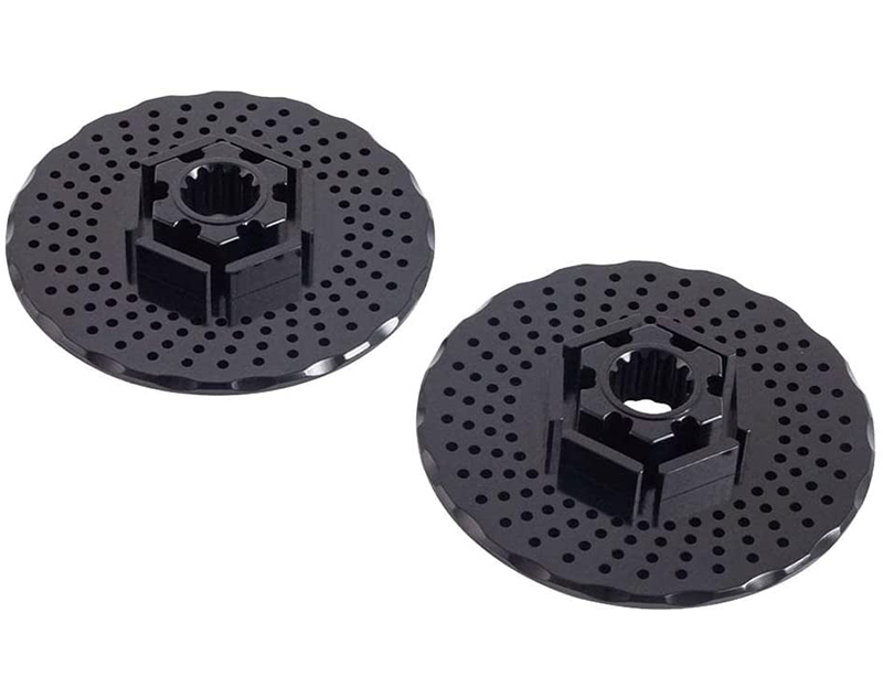 C31411BLACK Realistic Alloy Rear Brake Disc (2) + 3mm Offset for Traxxas X-Maxx 4X4 7756 - Image 1