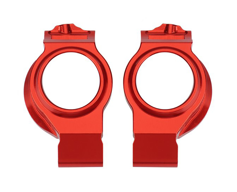 C31412RED Alloy Machined Caster Blocks for Traxxas X-Maxx 4X4 7732 - Image 1