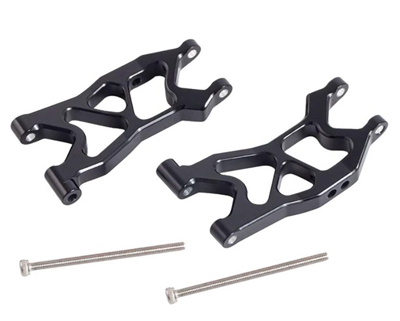 C31416BLACK Alloy Machined Front Lower Arms for Axial 1/18 Yeti Jr RTR - Image 1