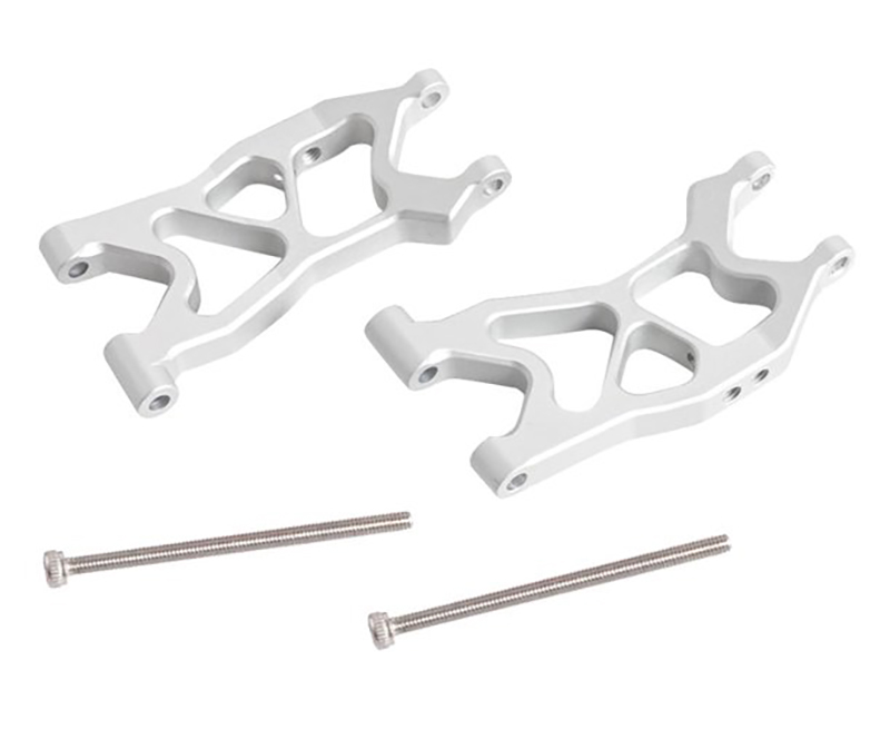 C31416SILVER Alloy Machined Front Lower Arms for Axial 1/18 Yeti Jr RTR - Image 1