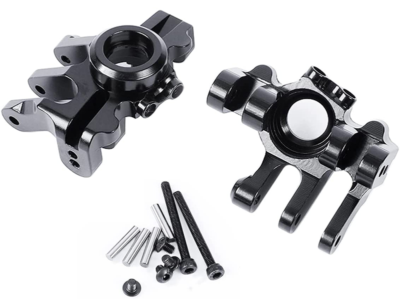 C31436BLACK Alloy Machined Steering Blocks for Axial 1/10 RBX10 Ryft 4WD Rock Bouncer - Image 1