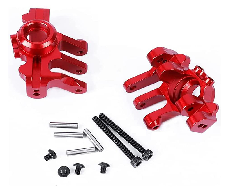 C31436RED Alloy Machined Steering Blocks for Axial 1/10 RBX10 Ryft 4WD Rock Bouncer - Image 1