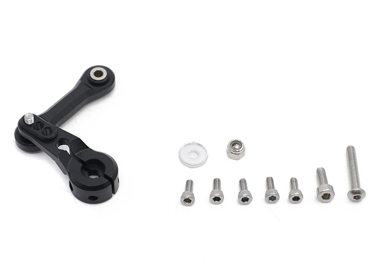 C31446BLACK 25T Steering Servo Horn & Linkage for 1/8 Kraton, Senton & Typhon 6S AR340061 - Image 1
