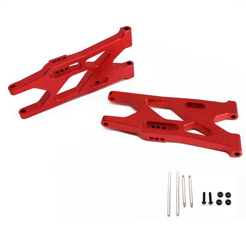 C31471RED Alloy Machined Rear Lower Arms for Losi 1/10 Lasernut U4 4WD Brushless RTR - Image 1