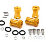 Alloy Machined Hex Wheel Adapters +15mm Offset for 1/16 E-Revo, Slash & Summit