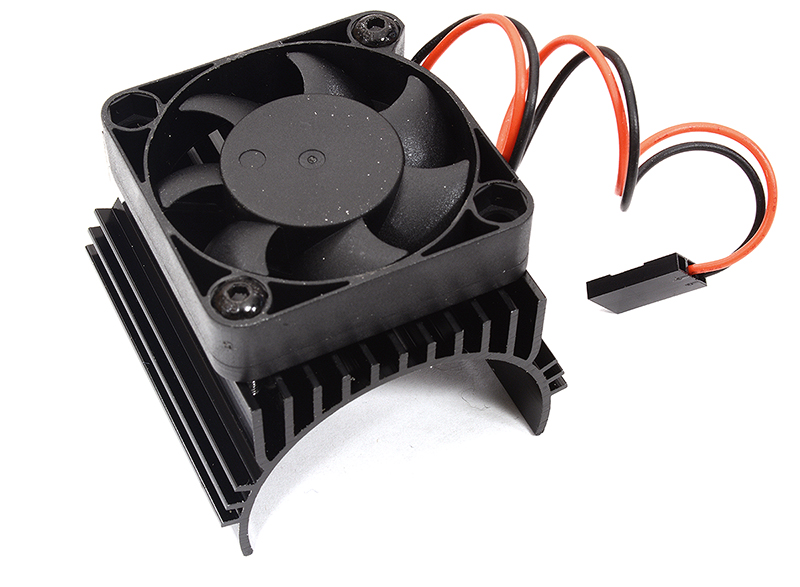 C31511BLACK Motor Heatsink w/ Cooling Fan 40x40mm for Brushless Motor 4074/4274/1515 Size - Image 1