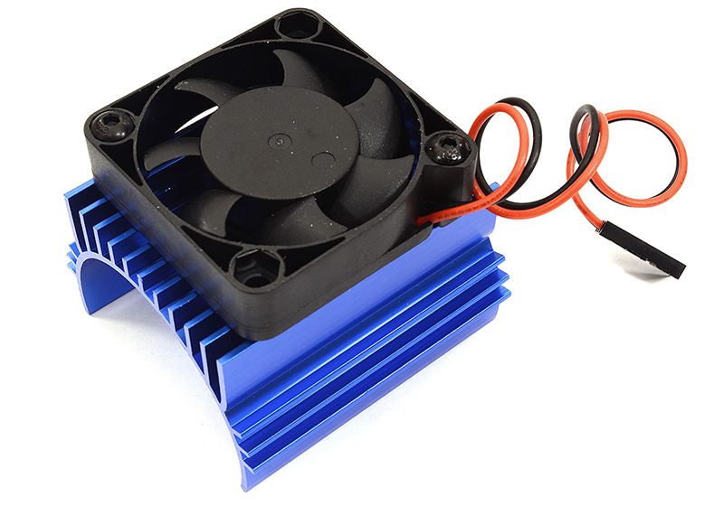 C31511BLUE Motor Heatsink w/ Cooling Fan 40x40mm for Brushless Motor 4074/4274/1515 Size - Image 1