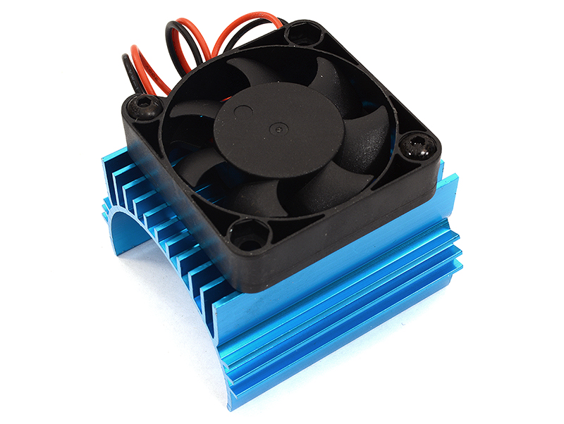 C31511LIGHTBLUE Motor Heatsink w/ Cooling Fan 40x40mm for Brushless Motor 4074/4274/1515 Size - Image 1