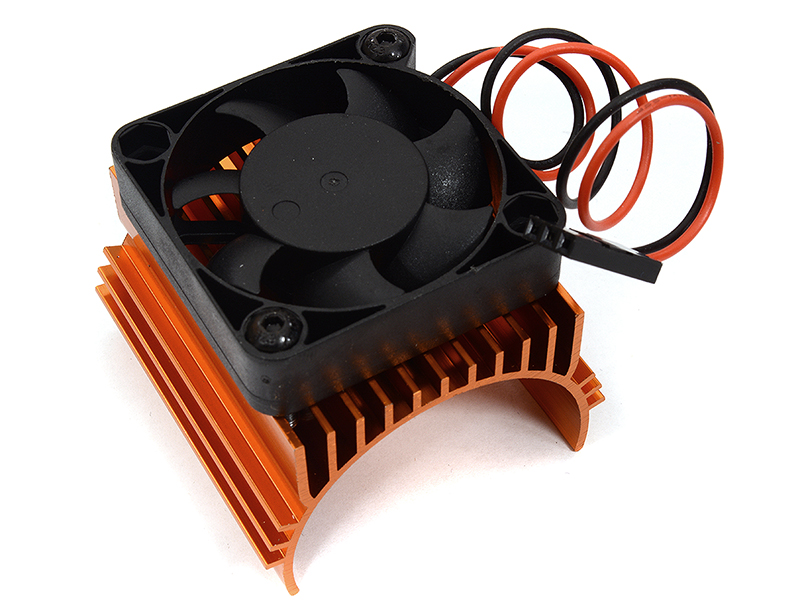 C31511ORANGE Motor Heatsink w/ Cooling Fan 40x40mm for Brushless Motor 4074/4274/1515 Size - Image 1