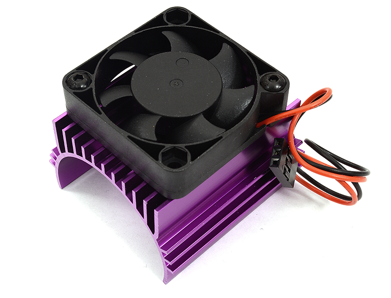 C31511PURPLE Motor Heatsink w/ Cooling Fan 40x40mm for Brushless Motor 4074/4274/1515 Size - Image 1