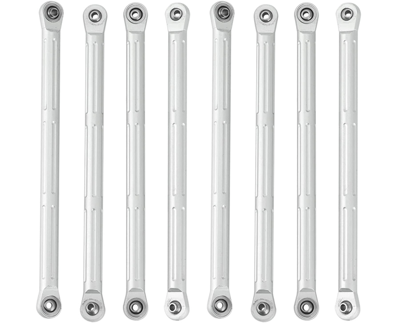 C31517SILVER Alloy Suspension Linkages (8) for Losi 1/8 LMT 1.0 4WD Monster Truck - Image 1
