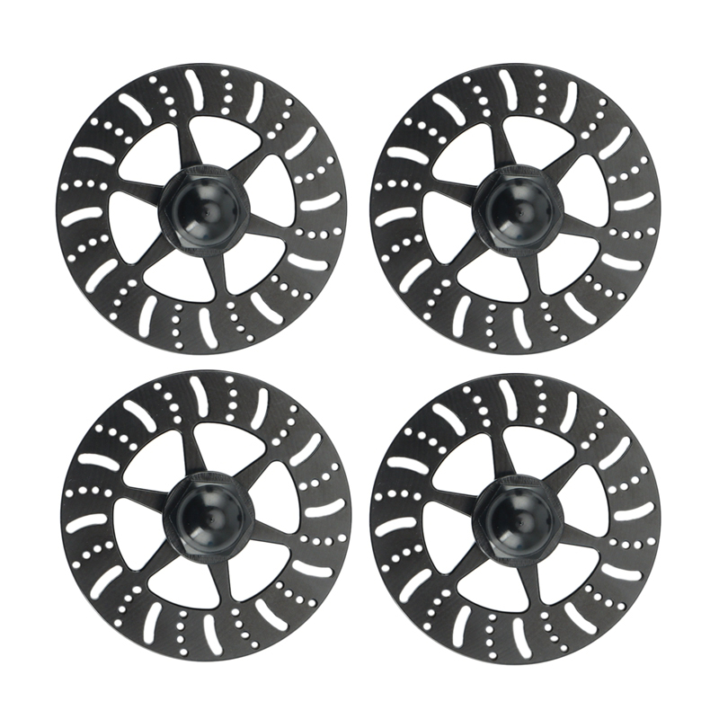 C31518BLACK Realistic Brake Disc (4) for Losi 1/8 LMT 1.0 4WD Monster Truck - Image 1