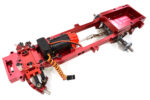 Machined Alloy Chassis Conversion Kit for WPL D12 Truck in Red