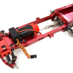 Machined Alloy Chassis Conversion Kit for WPL D12 Truck in Red
