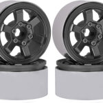 Billet Machined Alloy 6 Spoke 1.9 Wheels (4) for Scale Crawler W=29mm