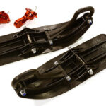 Front Sled Ski Attachment Set for Losi 1/10 Lasernut U4 4WD RTR (for RWD) - Red