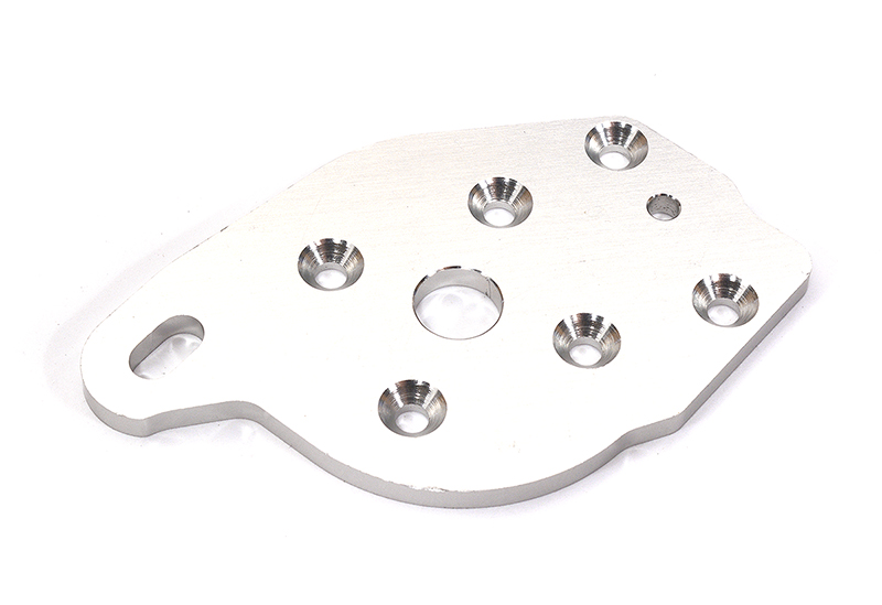 C31611SILVER Billet Machined Motor Plate for Traxxas 1/10 Maxx 4S Truck 8960 - Image 1