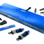 Blue Alloy Machined 400mm Snowplow Kit for Arrma 1/10 Vorteks 4X4 3S BLX