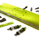 Green Alloy Machined Snowplow Kit for Arrma 1/10 Vorteks 4X4 3S BLX, 400mm