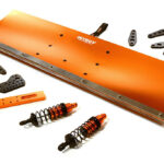 Orange Alloy Machined Snowplow Kit for Arrma 1/10 Vorteks 4X4 3S BLX, 400mm