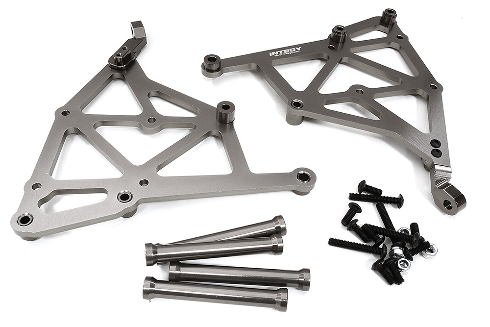 C31618GREY Grey Billet Machined Wing Mount Upgrade for Losi 1/5 Desert Buggy XL-E & 2.0 - Image 1