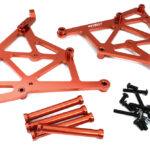 Red Billet Machined Wing Mount Upgrade Kit for Losi 1/5 Desert Buggy XL-E & 2.0